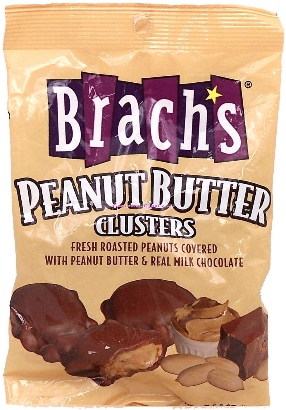 Brach's&nbsp;Clusters&nbsp;Fresh roasted peanuts covered with peanut butter & real milk chocolate Full-Size Picture